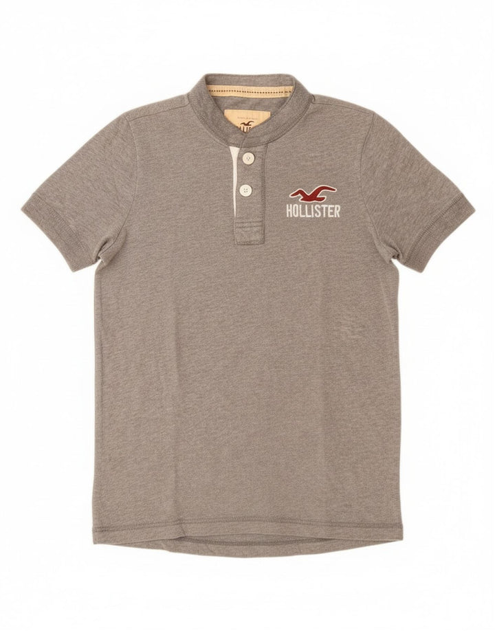 Hollister Herren-T-Shirt-Oberteil aus mittelgrauer Baumwolle