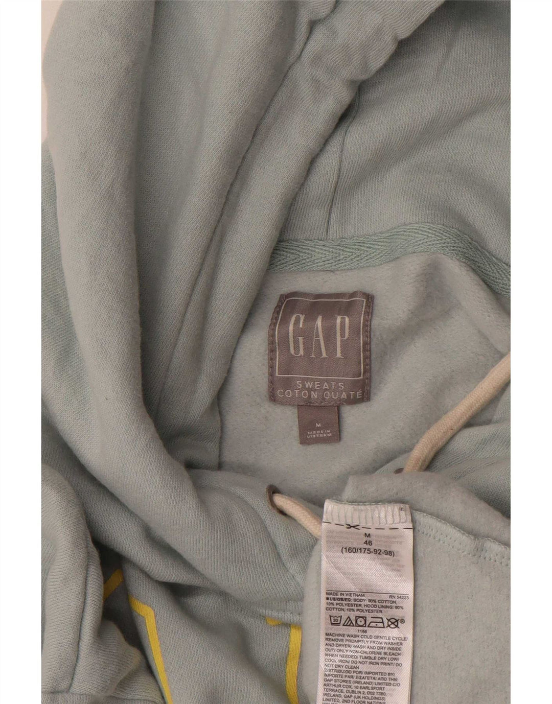 Gap Womens Graphic Oversized Hoodie Pullover UK 14 Mittelblaue Baumwolle