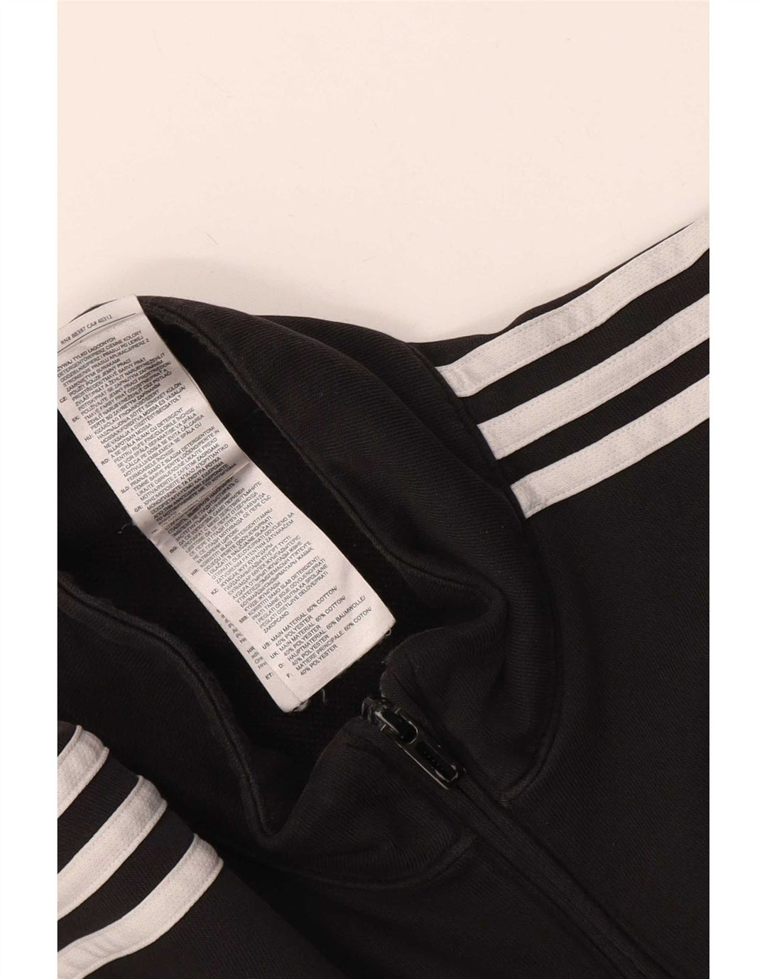 Adidas Herren-Trainingsanzug-Oberteil, Jacke, Größe S, Schwarz, Baumwolle