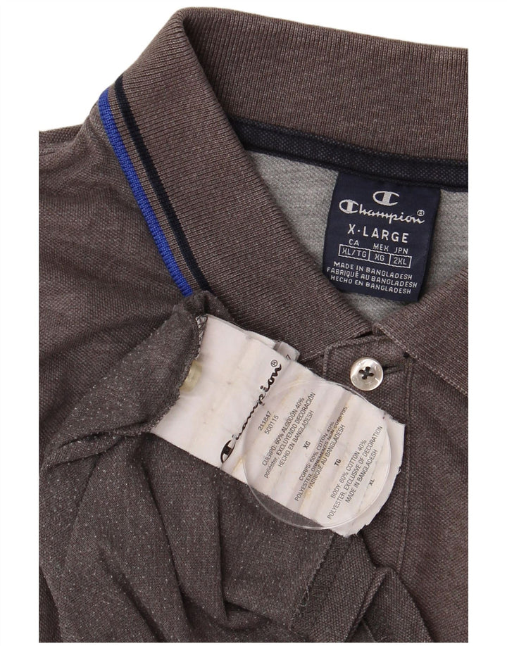 CHAMPION Herren Poloshirt XL Grau Baumwolle