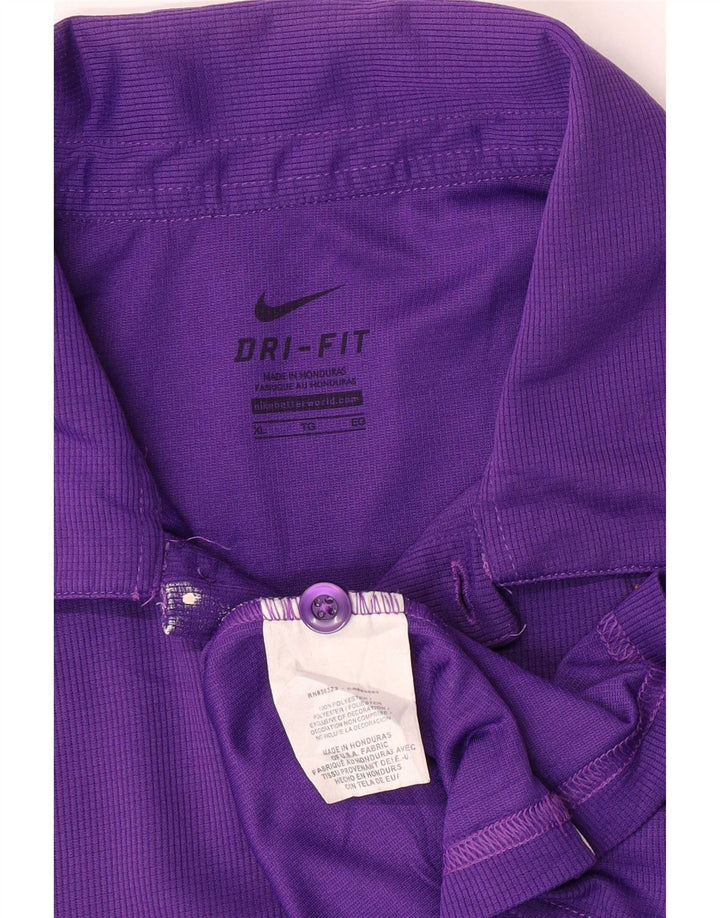 Nike Herren Kurzarm-Poloshirt mit Grafik, XL, Lila, Polyester