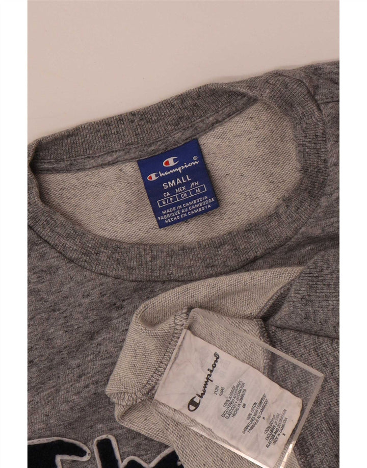 Champion Herren-Sweatshirt mit Grafik, klein, grau meliert, Baumwolle