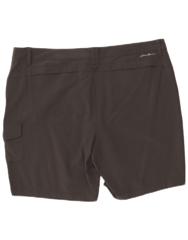 Eddie Bauer Womens Cargo Shorts US 18 2XL W40 Grey Polyester