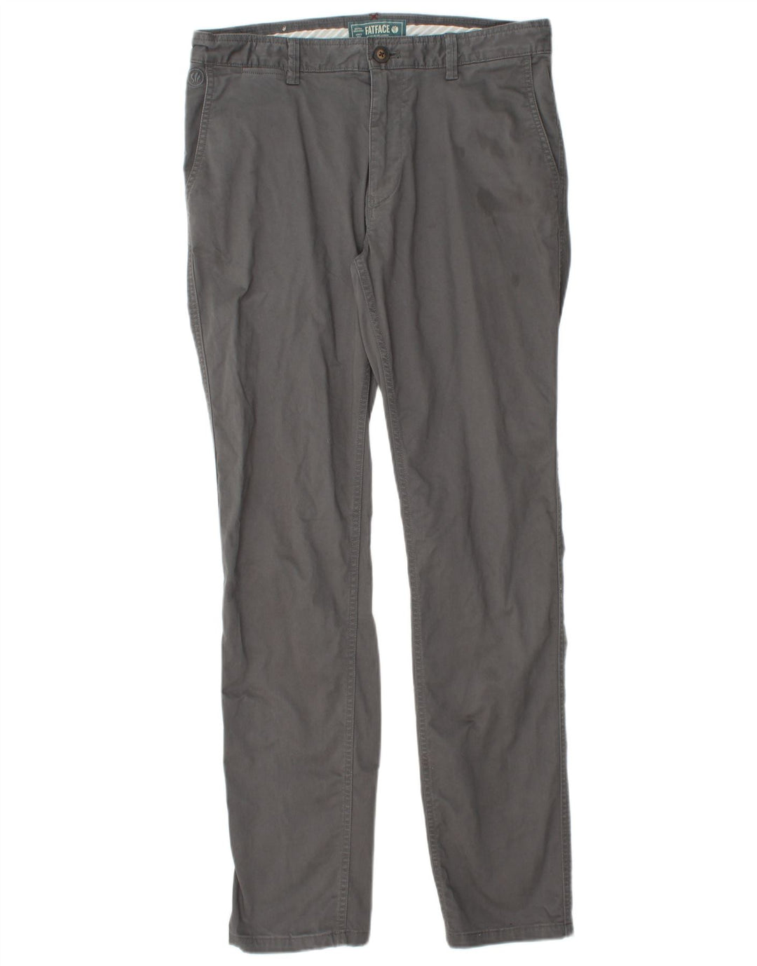 FAT FACE Slim Chino-Hose für Herren, W30, L32, graue Baumwolle