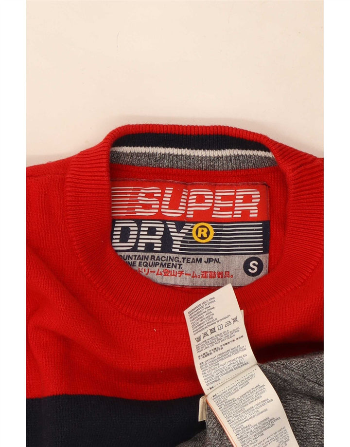 Superdry Herren-Pullover mit Rundhalsausschnitt, Größe S, mehrfarbig, Farbblockdesign