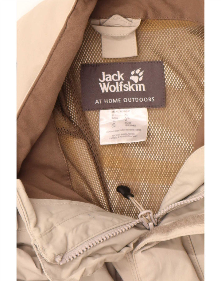 Jack Wolfskin Herren Regenjacke UK 44/46 XL Beige Colourblock Polyamid