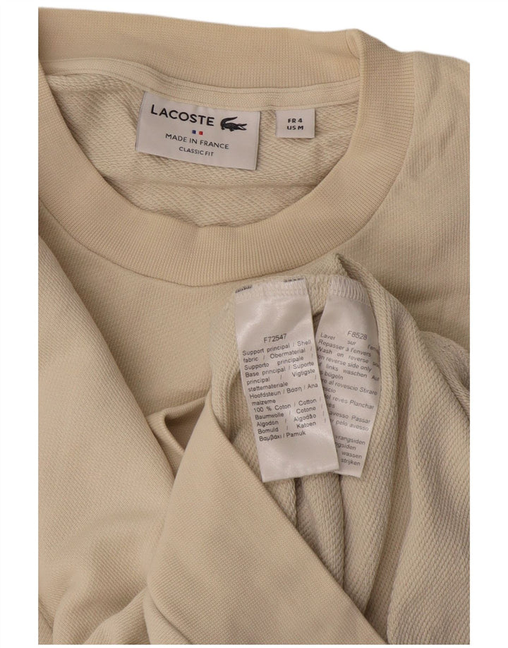 Lacoste Herren-Sweatshirt mit grafischer klassischer Passform, Größe 4, mittelbeige