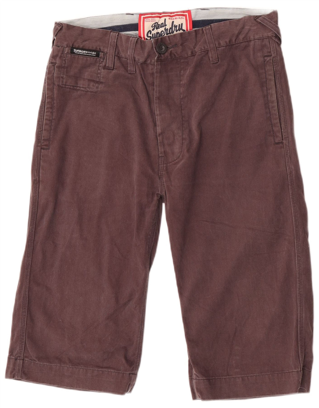 Superdry Herren Chinoshorts W30 mittelbraune Baumwolle