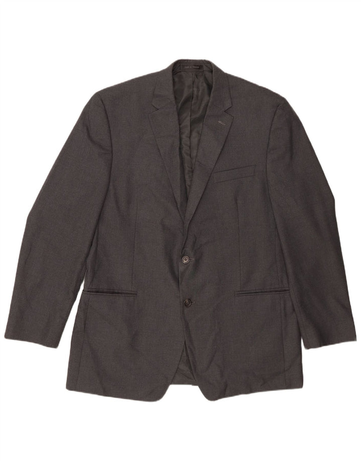 Chaps Herren-Blazer mit 2 Knöpfen, UK 44, 2XL, graues Polyester