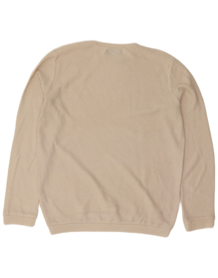 Zara Herren-Pullover mit Rundhalsausschnitt, Größe S, Beige
