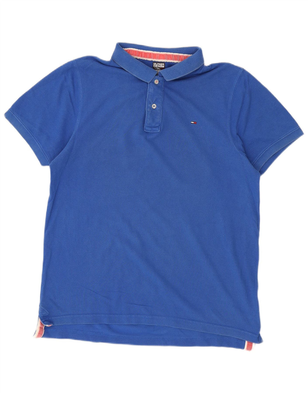 Tommy Hilfiger Herren Poloshirt 2XL Blau Baumwolle