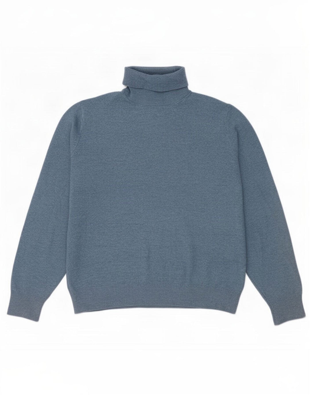 Marks & Spencer Damen Rollkragenpullover, UK 14, Mittelblau, Polyester