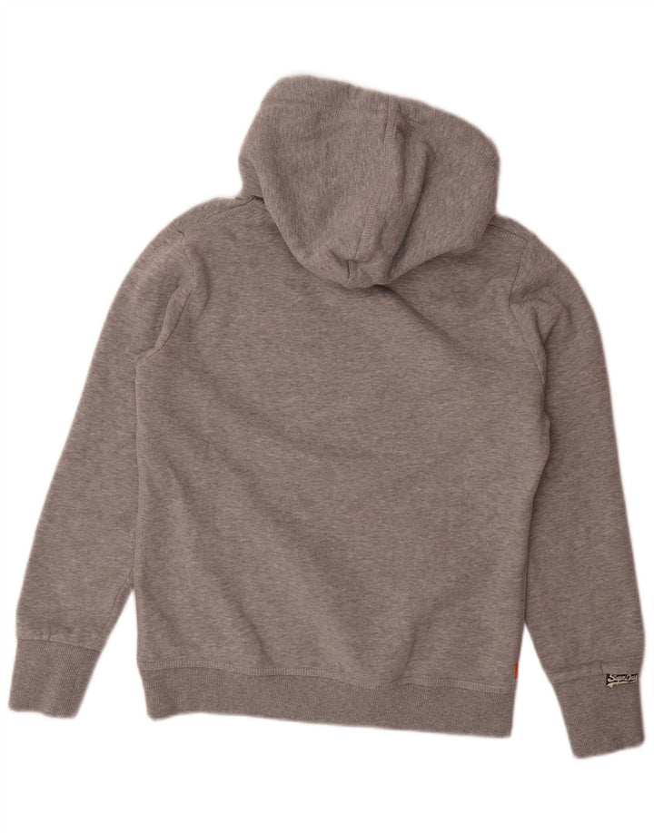 Superdry Herren-Pullover mit grafischem Kapuzenpullover, mittelgrau gesprenkelte Baumwolle