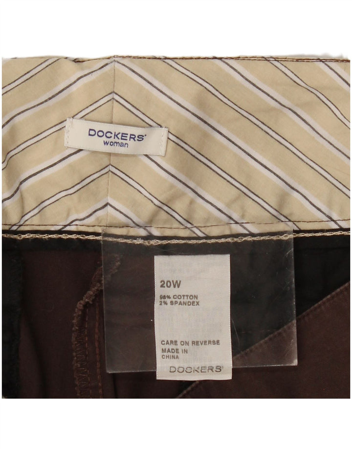 DOCKERS Womens Bermuda Shorts US 20 3XL W40  Brown Cotton
