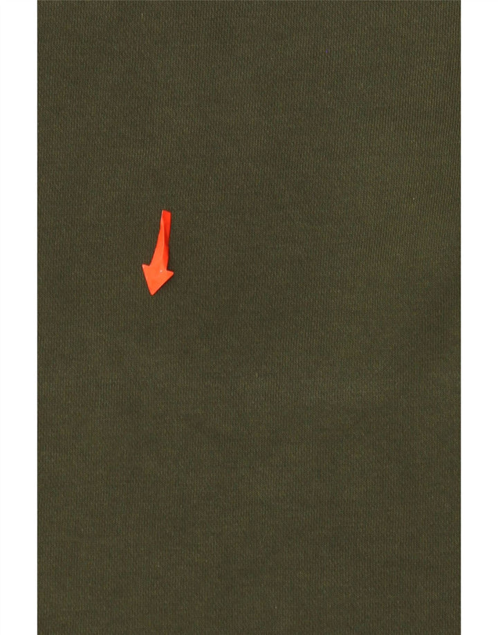 Adidas Herren Sweatshirt Pullover Small Khaki Colourblock Baumwolle