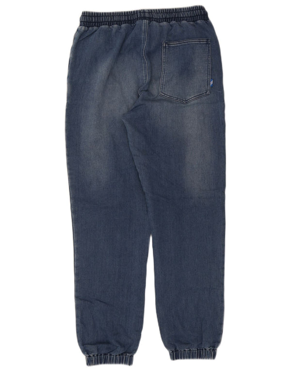 Adidas Damen Jogger Tapered Jeans IT 50 XL W36 L29 Blaue Baumwolle