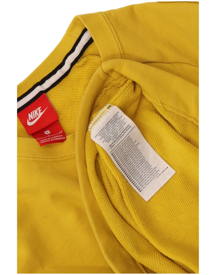 Nike Herren Sweatshirt Pullover Small Gelb Baumwolle