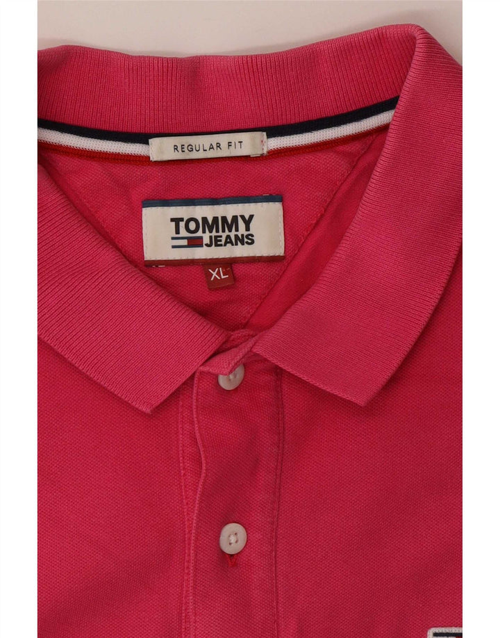 Tommy Hilfiger Herren-Poloshirt mit normaler Passform, XL, Rosa
