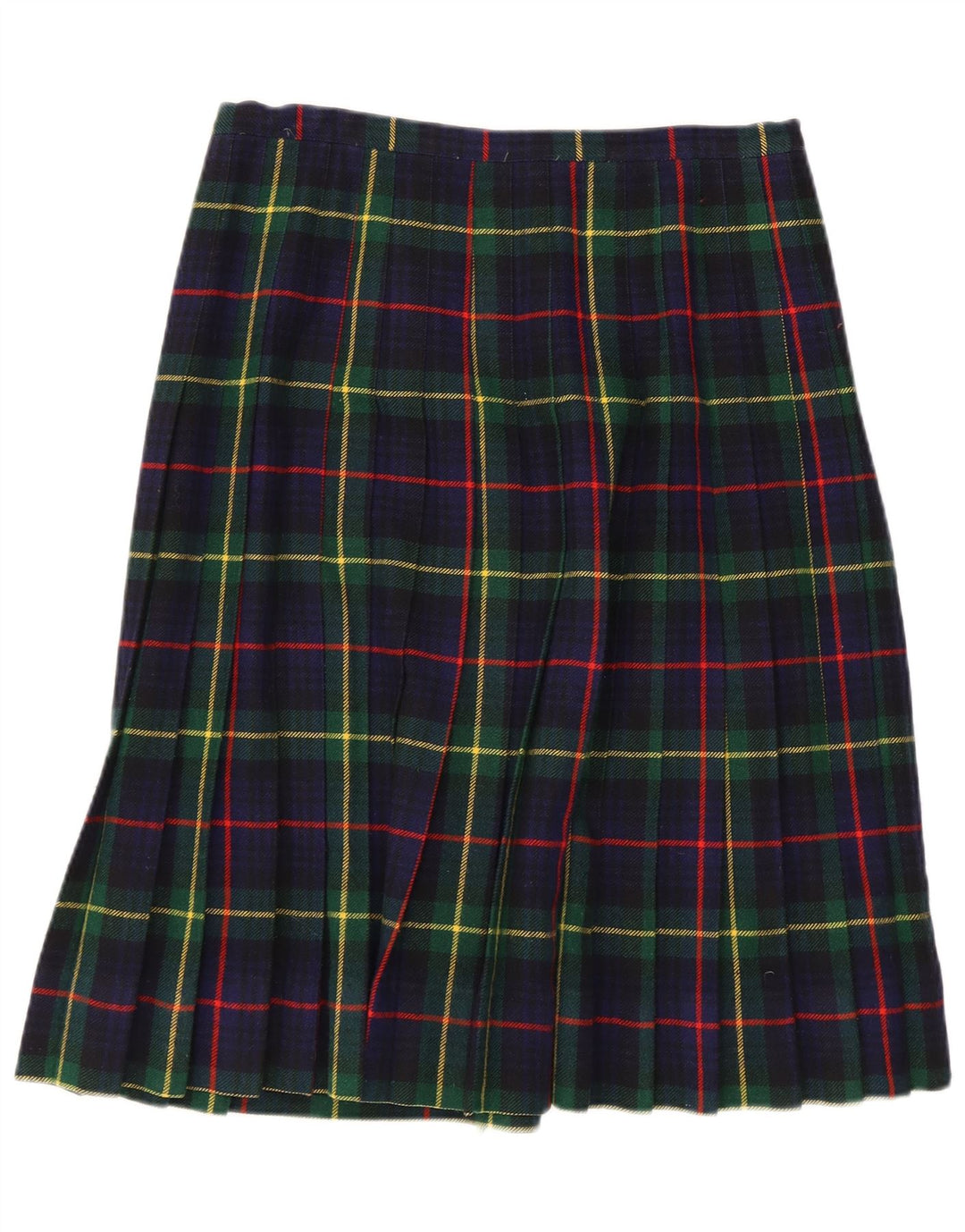 Vintage Damen Wickelrock W32 Groß Marineblau Kariert