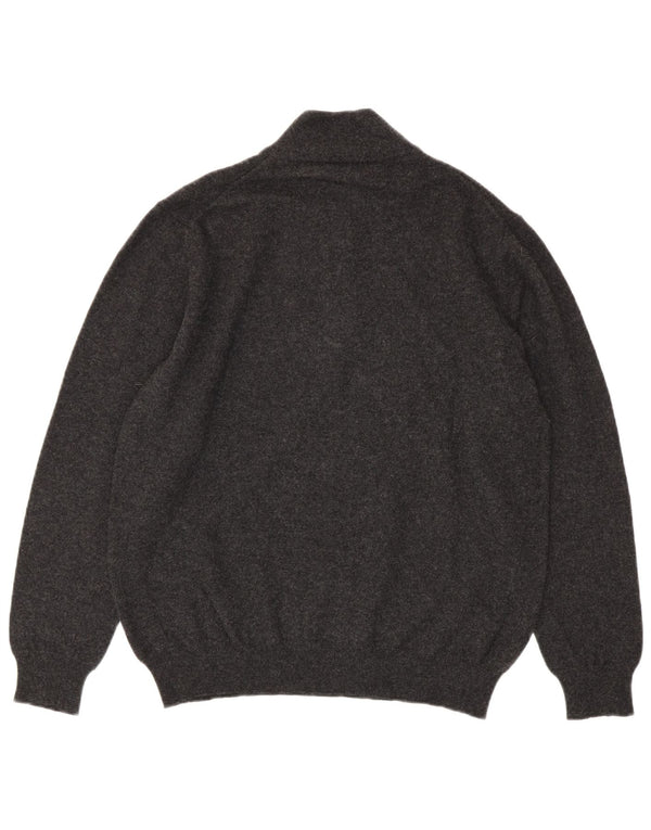 Harmont & Blaine Herren-Pullover mit Reißverschluss am Hals, 3XL, graue Wolle