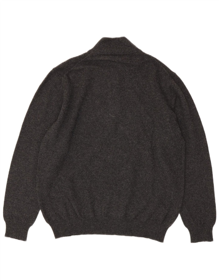 Harmont & Blaine Herren-Pullover mit Reißverschluss am Hals, 3XL, graue Wolle