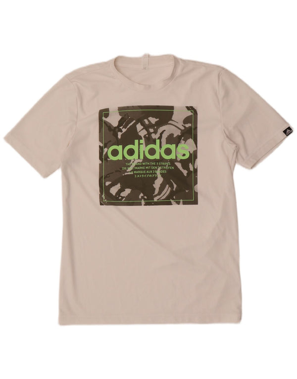 Adidas Herren Prime Blue Graphic T-Shirt Top Small Weiß
