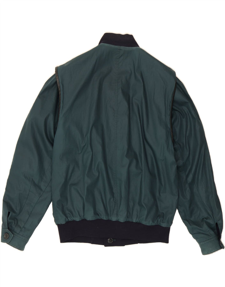 SALKO Mens Reversible Jacket IT 50 Large Blue Virgin Wool Vintage Salko and Second-Hand Salko from Messina Hembry 
