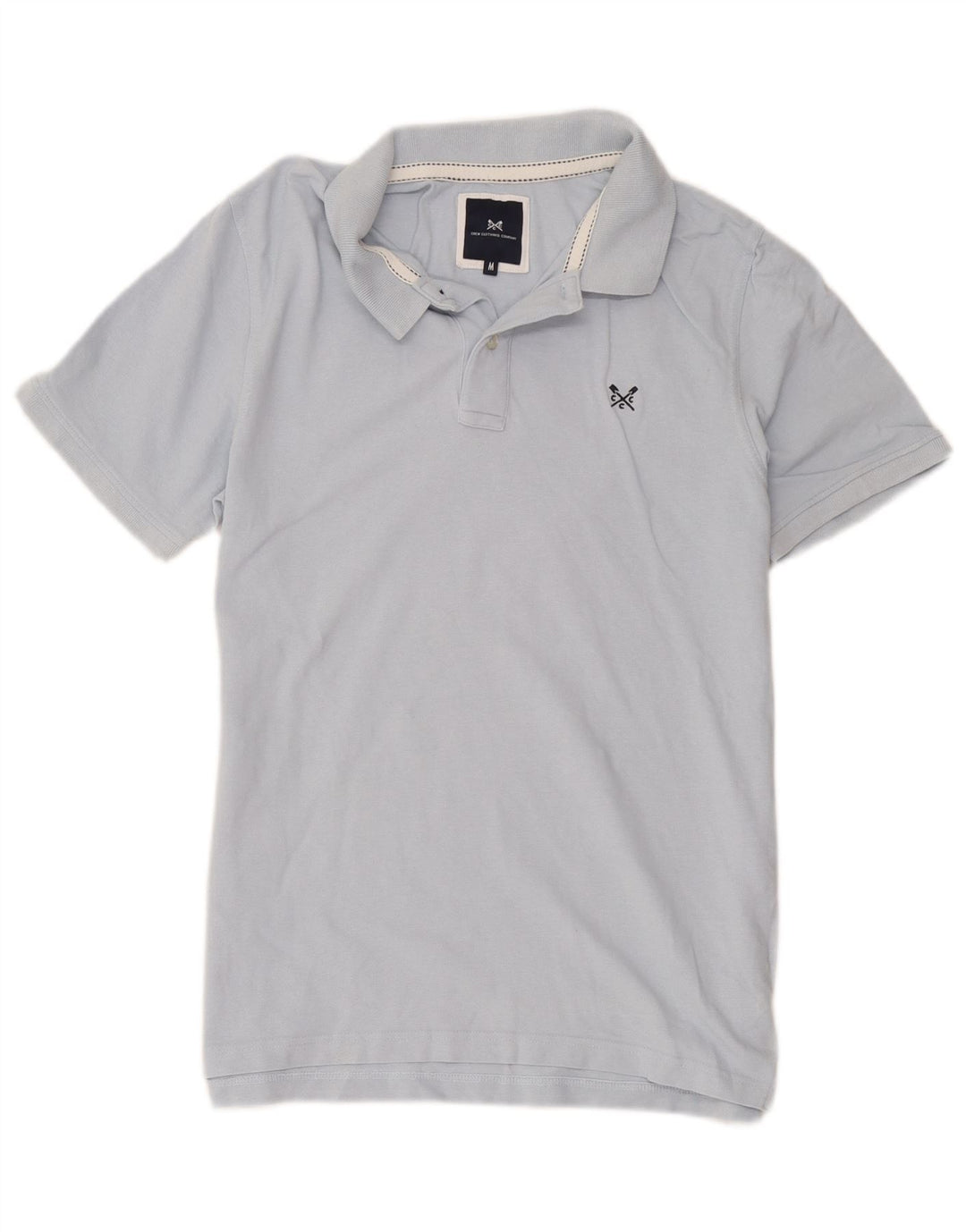 Crew Clothing Herren-Poloshirt aus mittelblauer Baumwolle
