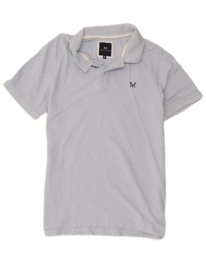 Crew Clothing Herren-Poloshirt aus mittelblauer Baumwolle