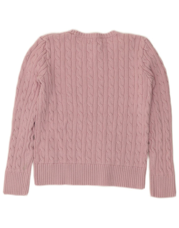 Polo Ralph Lauren Crop-Pullover mit Rundhalsausschnitt für Mädchen, 15–16 Jahre, XL, Rosa