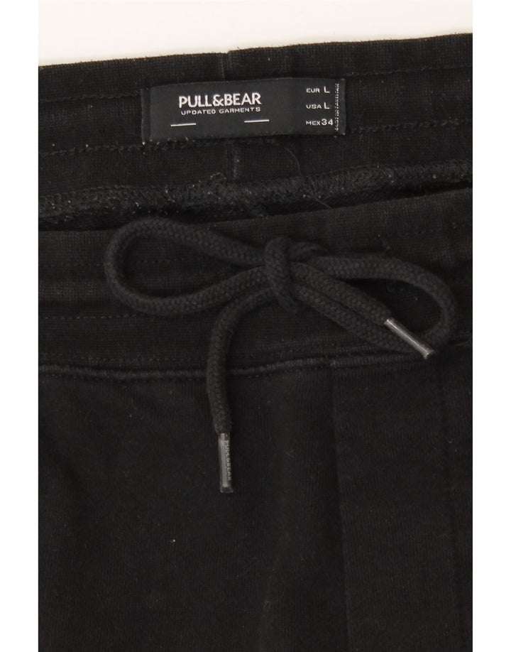 Pull & Bear Herren-Sportshorts, Größe L, Schwarz