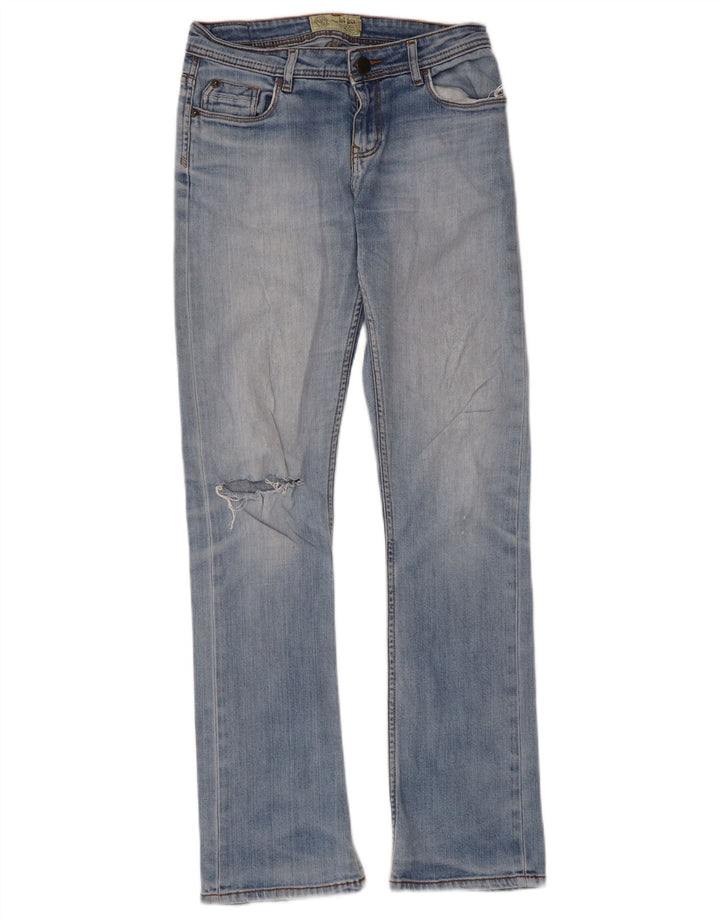 Fat Face Damen Distressed Bootcut Jeans UK 8 Small W28 L30 Blau