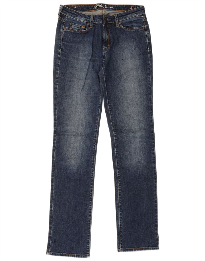 Rifle Damen Slim Jeans W30 L34 Blaue Baumwolle