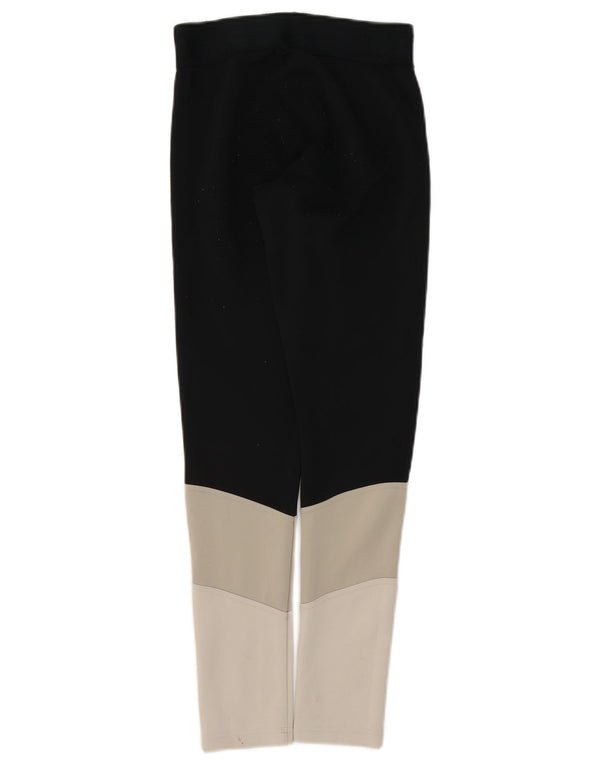 Adidas Damen Leggings UK 4/6 XS Schwarz Colourblock Polyester