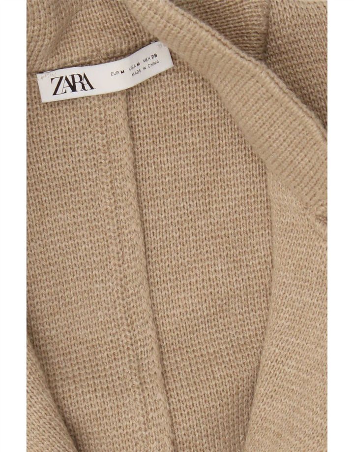 Zara Damen Mantel UK 14 Medium Beige