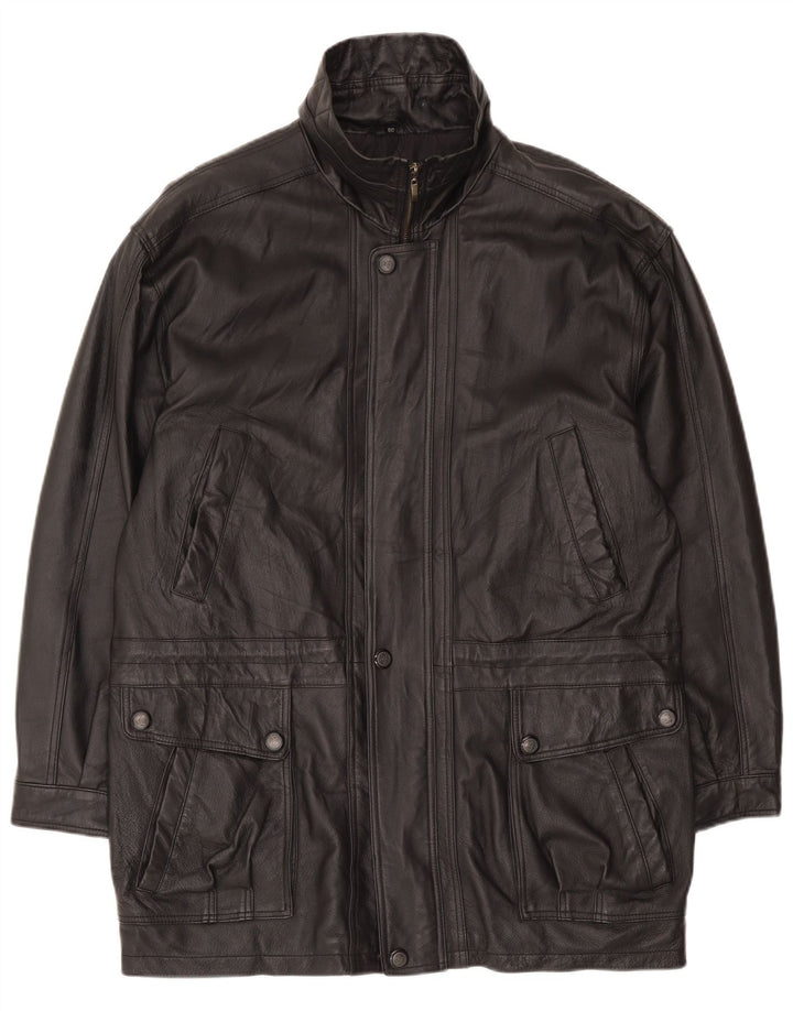 JCC Herren-Lederjacke IT 50, großes schwarzes Leder