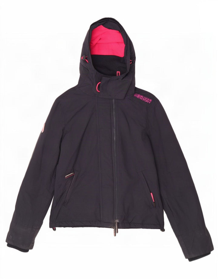 Superdry Damen Windcheater Windjacke UK 12 Medium Marineblau