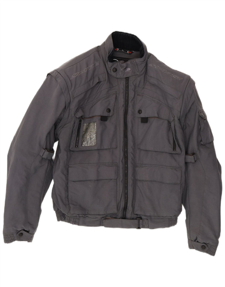 Spyke Herren Racer Jacke UK 40 Large Grau Polyester