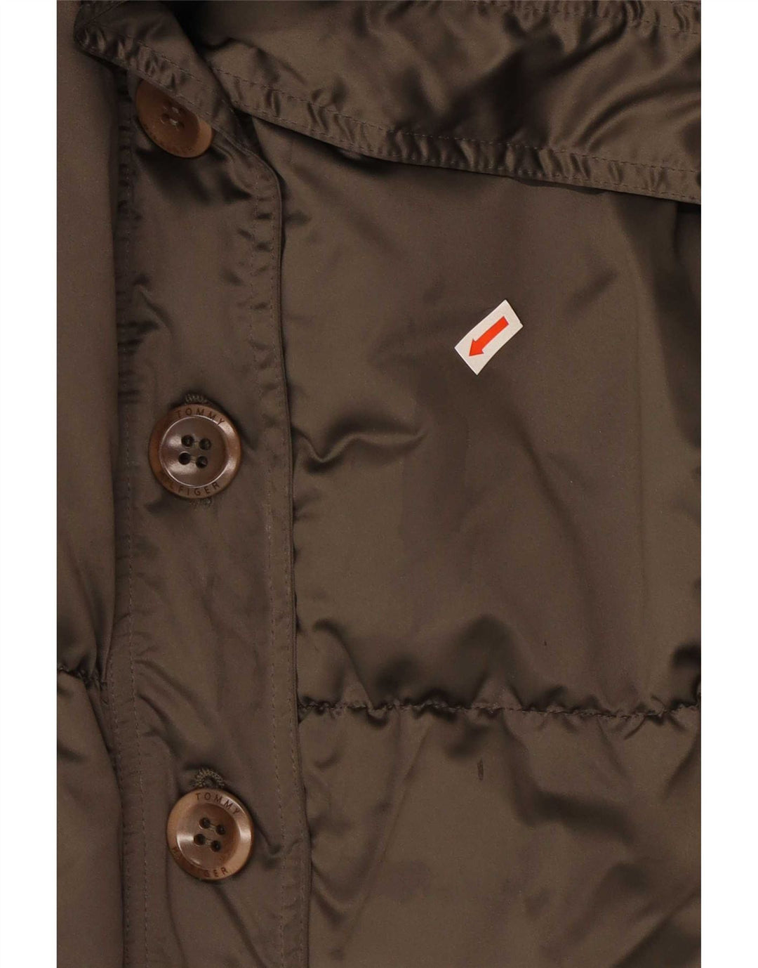 Tommy Hilfiger Wattierte Damenjacke UK 18 XL Braunes Polyester