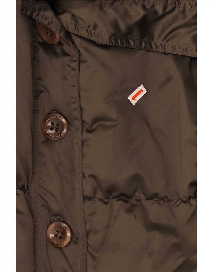Tommy Hilfiger Wattierte Damenjacke UK 18 XL Braunes Polyester