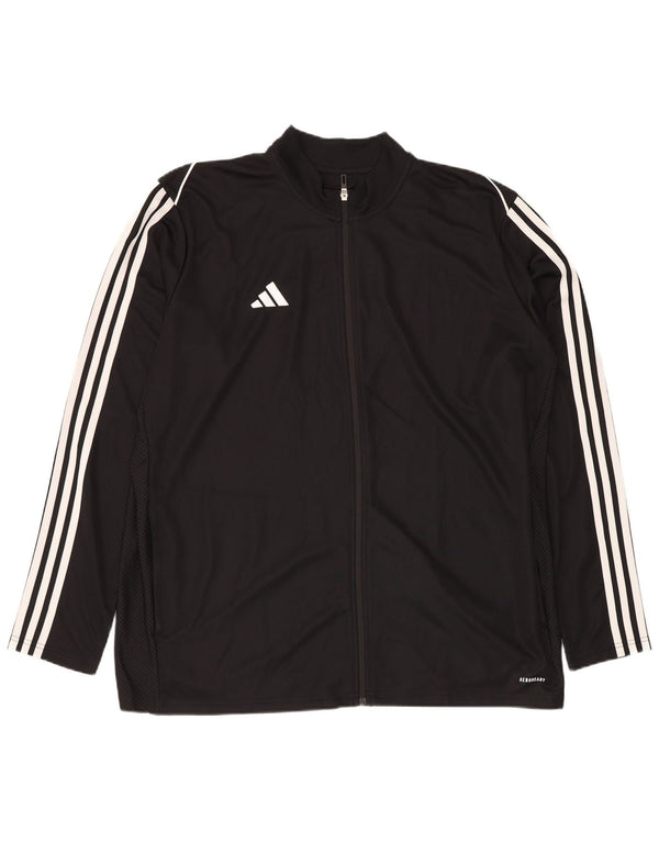 ADIDAS Herren Aeroready Slim Fit Trainingsanzug Top Jacke 2XL Schwarz Polyester