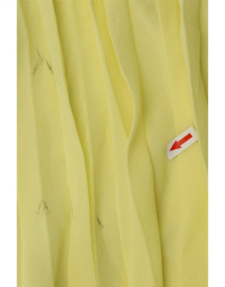 Zara Damen Ärmelloses Maxikleid UK 12 Mittelgelb