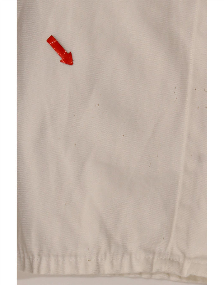 POP 84 Gerade Herren-Chinohose, IT 48, M, B34, L34, weiße Baumwolle