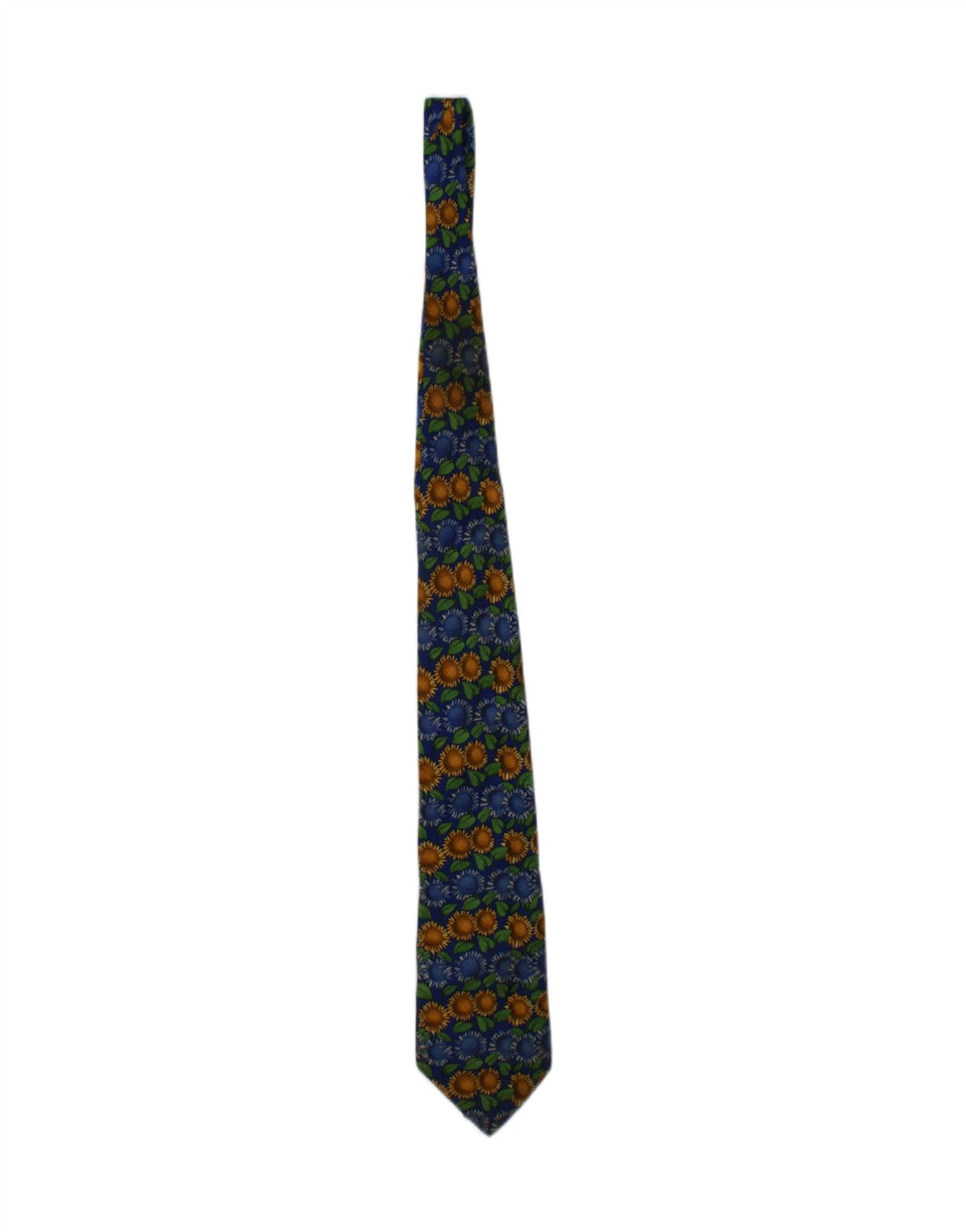 Trussardi Herren-Krawatte mit grafischem Muster, Einheitsgröße, blaues Blumenmuster, Seide