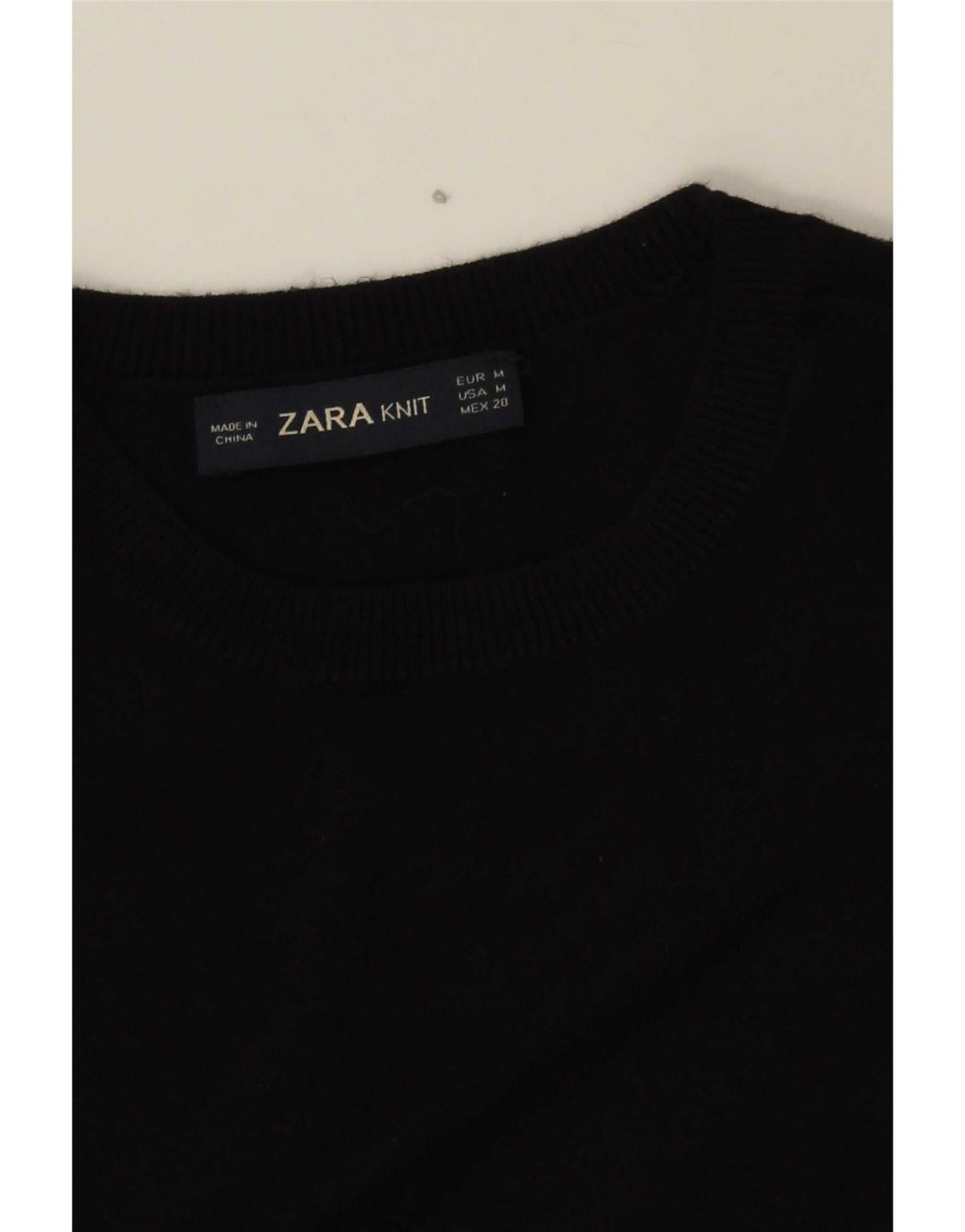 Zara Damen-Pullover mit Rundhalsausschnitt, Gr. 12, mittleres Marineblau
