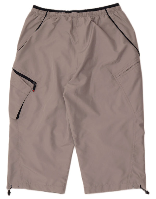 Reebok Herren-Bermuda-Sportshorts, großes graues Polyester