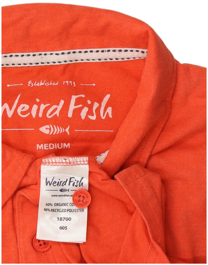 Weird Fish Herren-Poloshirt aus mitteloranger Baumwolle