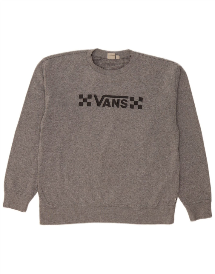 Vans Herren-Sweatshirt mit Grafik, mittelgraue Baumwolle