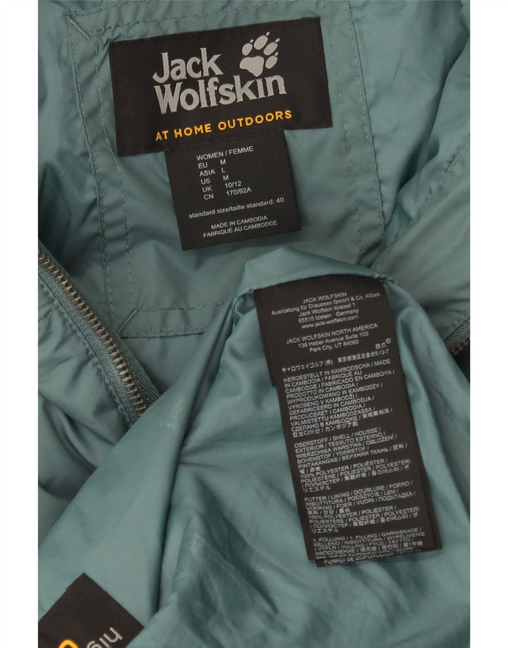 Jack Wolfskin Damen Kapuzen-Übergröße, gepolsterter Mantel, UK 10/12, Mittelgrün