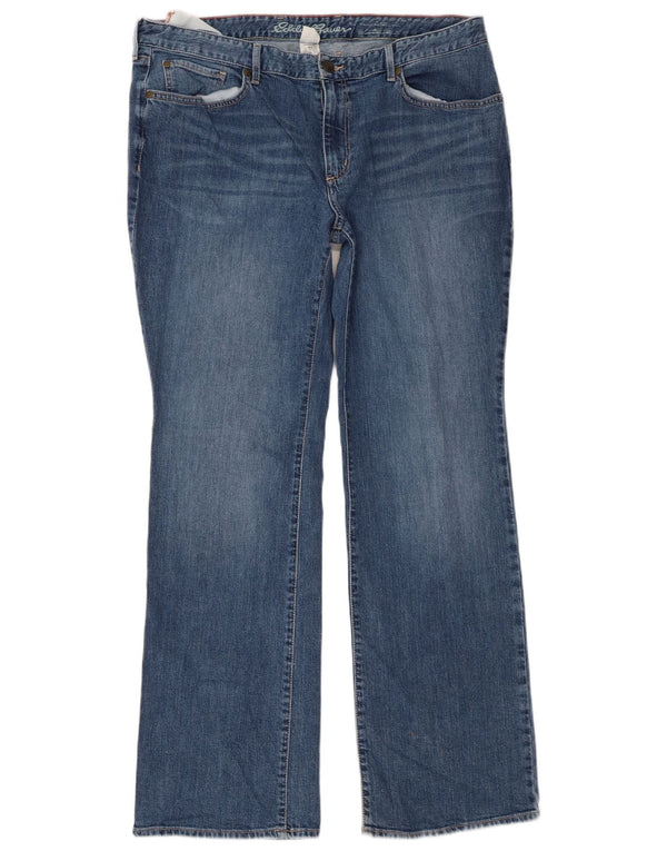 EDDIE BAUER Womens Curvy Bootcut Jeans US 16 2XL W36 L32 Blue Cotton